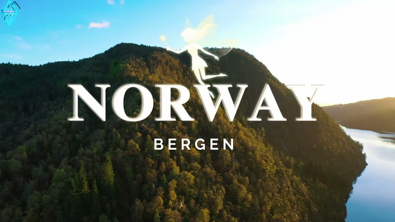 4K NORWAY Bergen Drone Video Norwegian Fjords at Sunset |4K Nature Video Relaxing Nature Drone Views