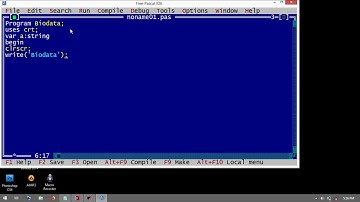 cara membuat program biodata menggunakan free pascal!!!