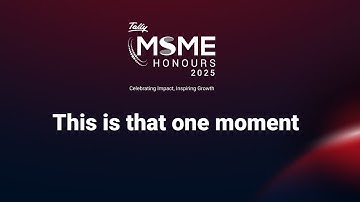 This is that one moment - Tally MSME Honours 2025