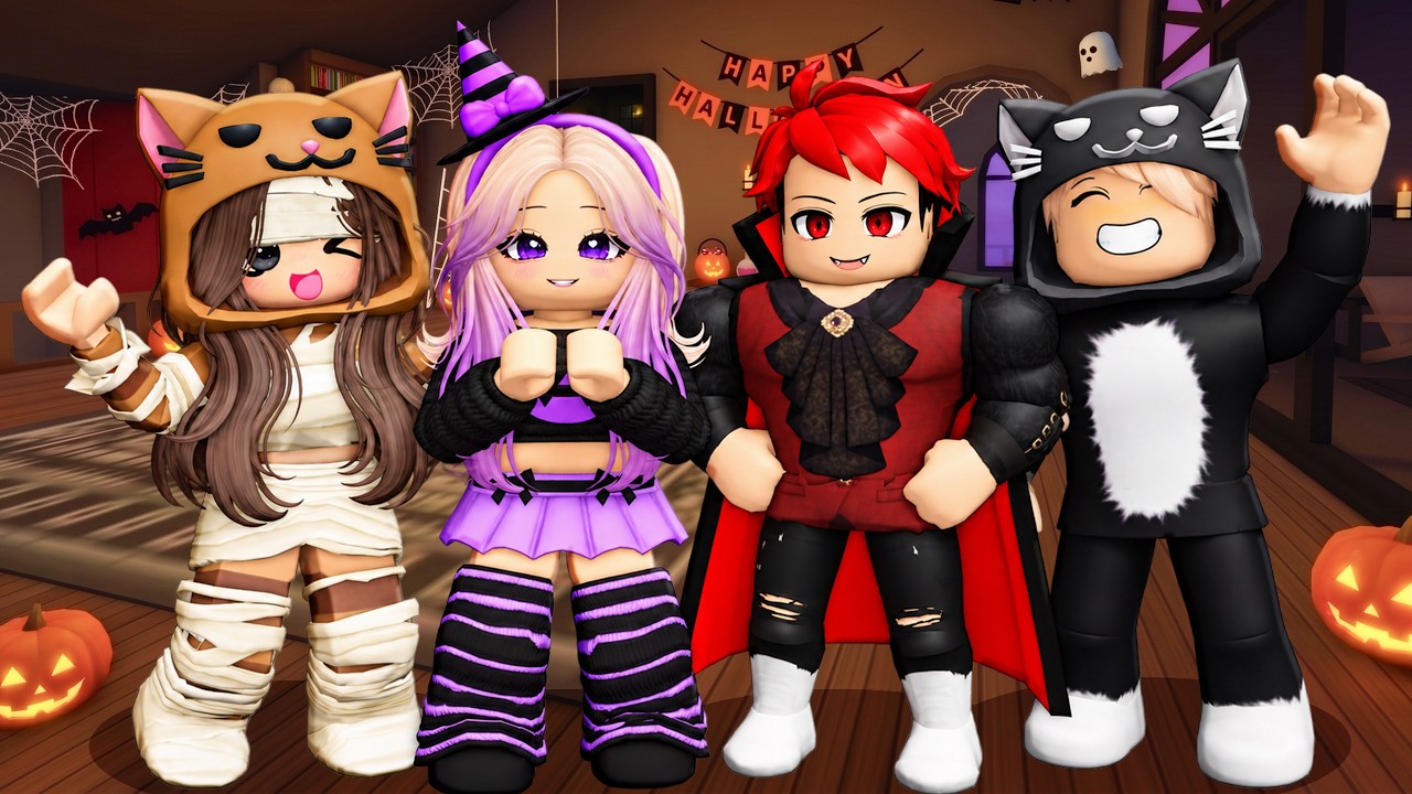 Hicimos una FIESTA de HALLOWEEN con el Team en Brookhaven Roblox