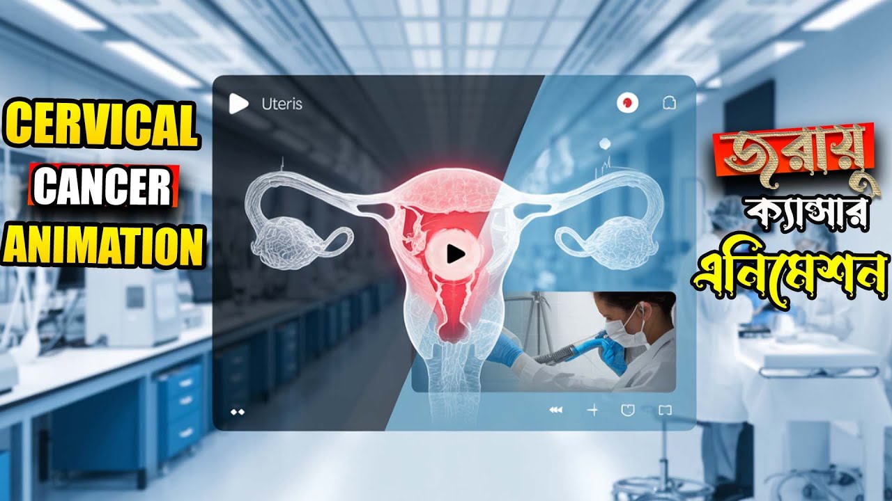 Cervical Check Animation কীভাবে জরায়ু ক্যান্সার শনাক্ত করা হয় এনিমেশন ? how to test cervical ...