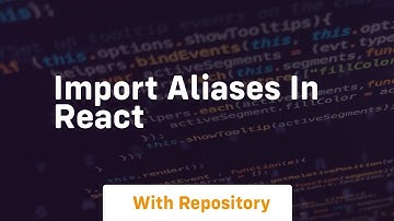 import aliases in react