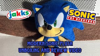 Jakks Pacific Sonic The Hedgehog Modern Sonic Plush Unboxing And Review Video! 