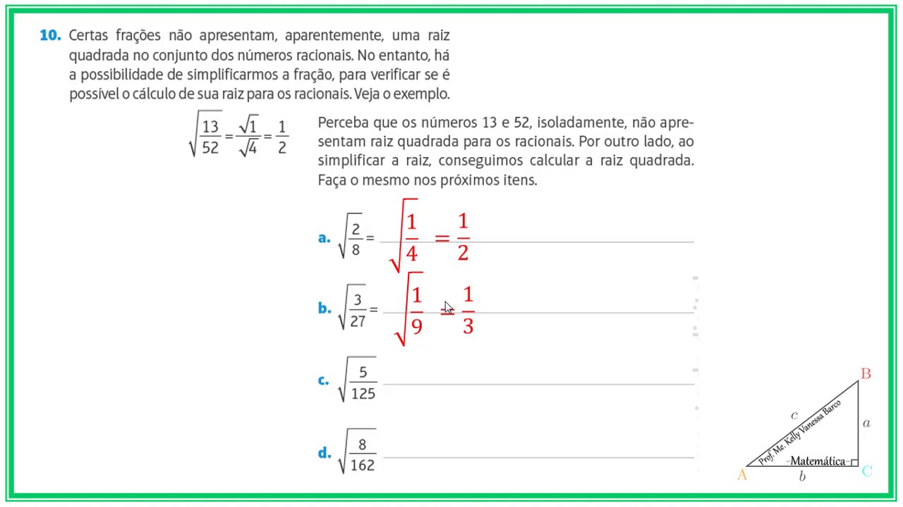 Exercícios de Raiz Quadrada Resolvidos e para Resolver - Neurochispas