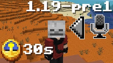 Minecraft 1.19 Pre-Release 1 in 30 seconds...