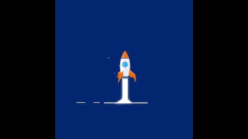 Rocket launch flat animation video, Growth, business Startup, icon, Website, After effect Project
