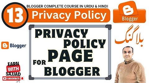Privacy policy page 2025 | Blogger privacy policy page