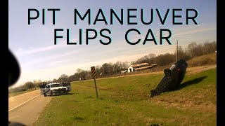 Felony Fleeing after shoplifting from a food mart - PIT / TVI flips cars #arkansasstatepolice #pit