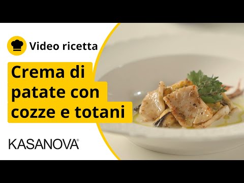 Crema di patate con cozze e totani