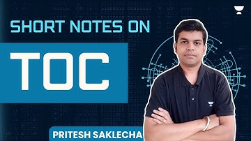 Short notes on TOC | Gate 2024 | Pritesh Saklecha