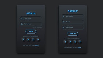Sign in Sign up using html, css |  neumorphism