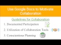 Gafe Training 4.1: Use Google Docs to Motivate Collaboration