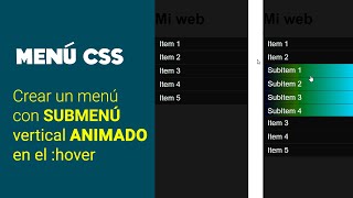 Cómo hacer un SUBMENÚ vertical EXPANSIBLE con una animación | #CSS y #HTML
