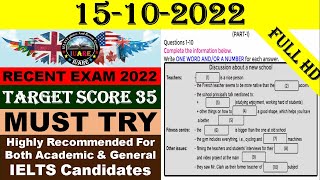 Ielts Listening Actual Test 2022 With Answers  15102022