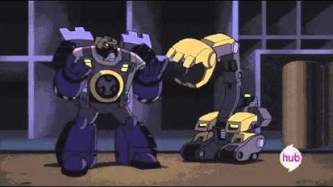 Transformers Animated Mixmaster and Scrapper