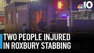 Two people stabbed at Roxbury diner Two Men Stabbed In Roxbury