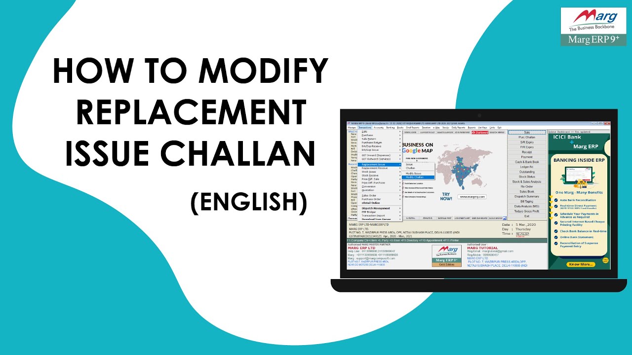 How to Modify Replacement Issue Challan [English] - YouTube