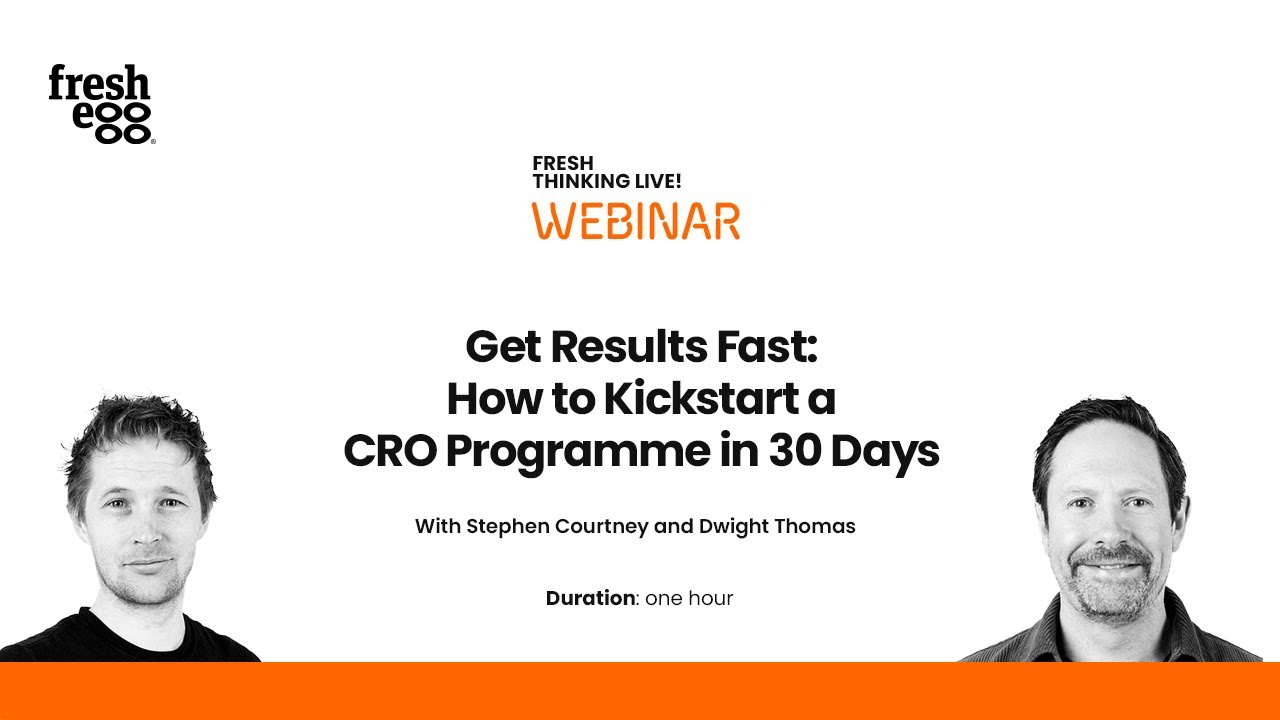 Get Results Fast How to Kickstart a CRO Programme in 30 Days YouTube