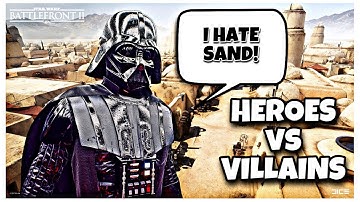 Star Wars Battlefront 2 | Heroes vs Villains Funny Moments | VADER HATES SAND!!