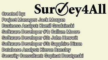 Video Demonstration - Survey4All - Group 3