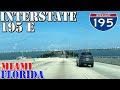 I195 east  miami to miami beach  florida  4k highway drive