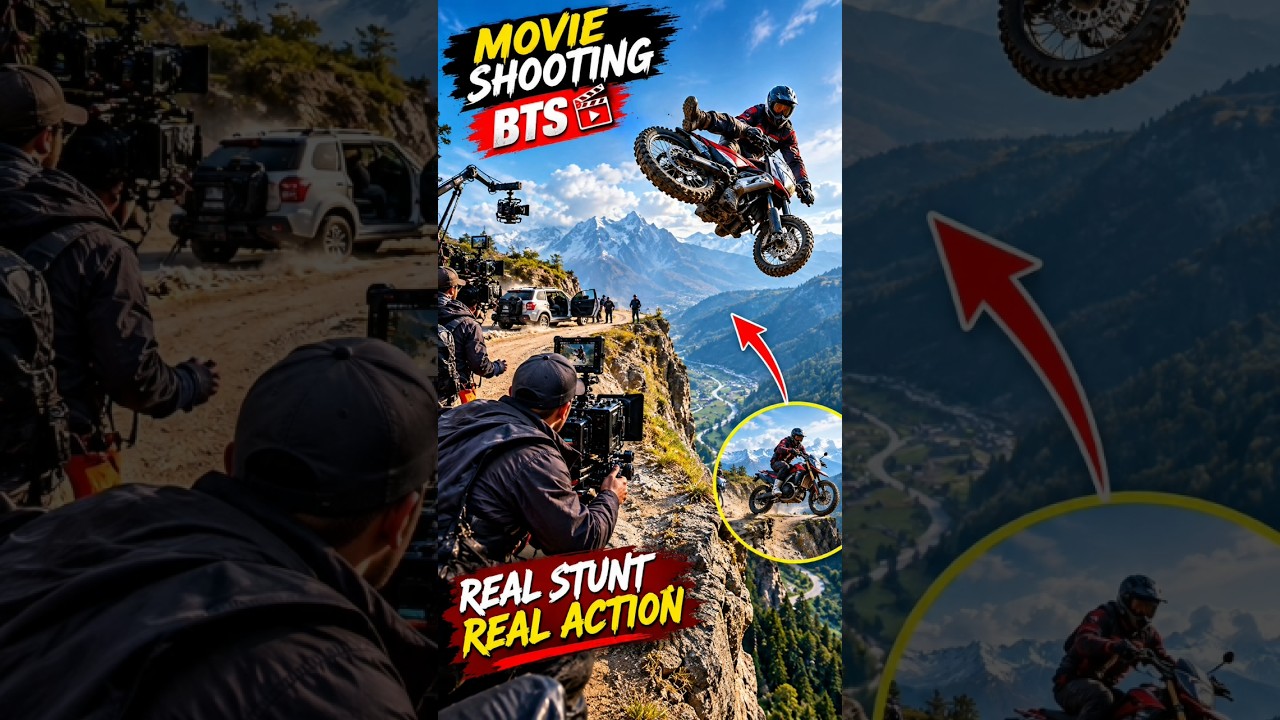 INSANE Mountain Bike Stunt 🎬🔥| Movie Shooting BTS #Shorts#viral#youtubeshorts #trending#millionviews
