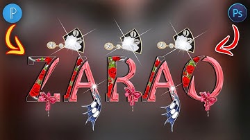 How To Make Glass font Name Editing On PixelLab Ps Touch Step By Step | Zarraq Creation