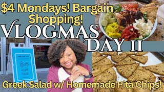 Vlogmas Day 11: Everything is $4!! Bargain Shopping AND Making Homemade Pita Chips!