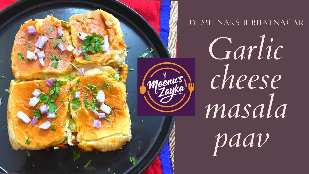 Cheese Garlic Masala Pav Recipe | Mumbai Street Style Masala Pav Recipe | Meenu
