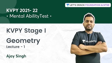 Crash Course - KVPY Stage 1: Geometry | L 1 | Mathematics | Ajay Singh