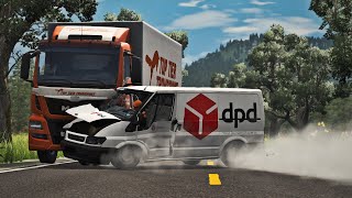 BeamNG Drive - Realistic Car Crashes and Dangerous Overtaking