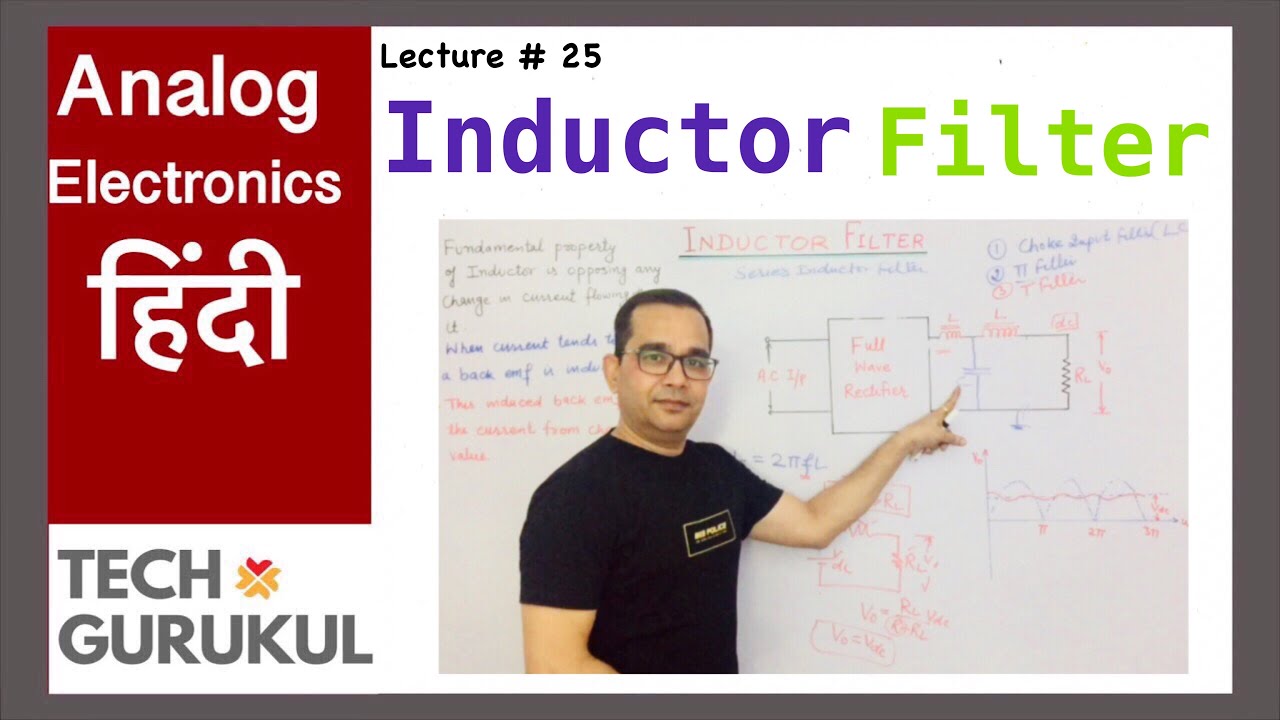 25. Inductor Filter in Hindi Choke Input Filter 𝝅 Filter T Filter
