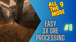 how to setup simple 3x ore processing! AllTheMods 9