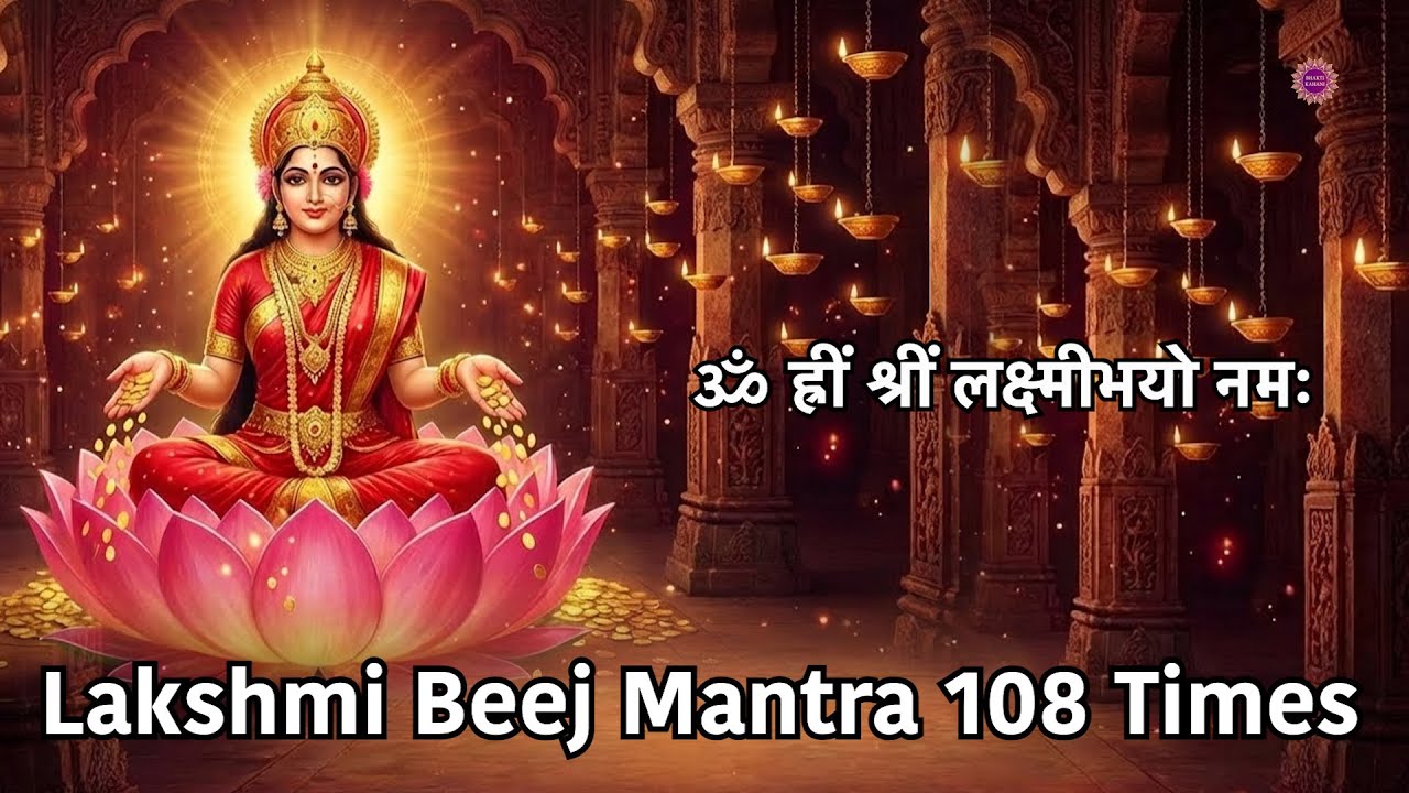 Lakshmi Beej Mantra 108 Times | ॐ ह्रीं श्रीं महालक्ष्म्यै भ्यो नमः | Mantra for Success & Wealth
