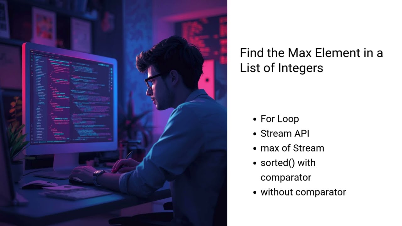 Find Maximum Element in a List Using Java | For Loop vs Stream API All In One Video | 2026 Latest