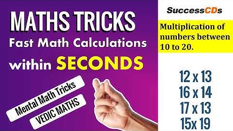 Superfast Maths tricks for Multiplication of Numbers between 10 and 20 | Maths Magic Tricks