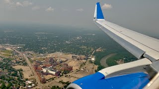 Cloud dodging & hazy landing in Rochester NY - United Airlines - Embraer ERJ-175