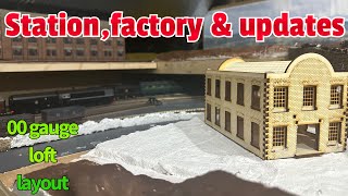 Model railway layout update - New station and factory plus future updates