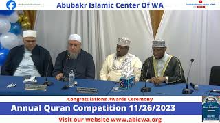 Abubakr Islamic Center of WA Annual Quran Competition Awards Ceremony