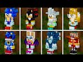 Minecraft Sonic DLC All Characters in Sonic Minecraft