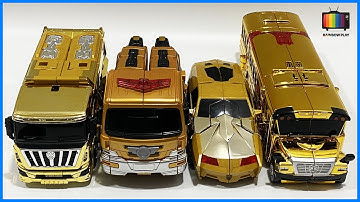 HelloCarbot Gold Robot Toys Combine 헬로카봇 또봇 펜타스톰 제트렌 패트론s 쿼트란 황금 4대 변신 합체 모음