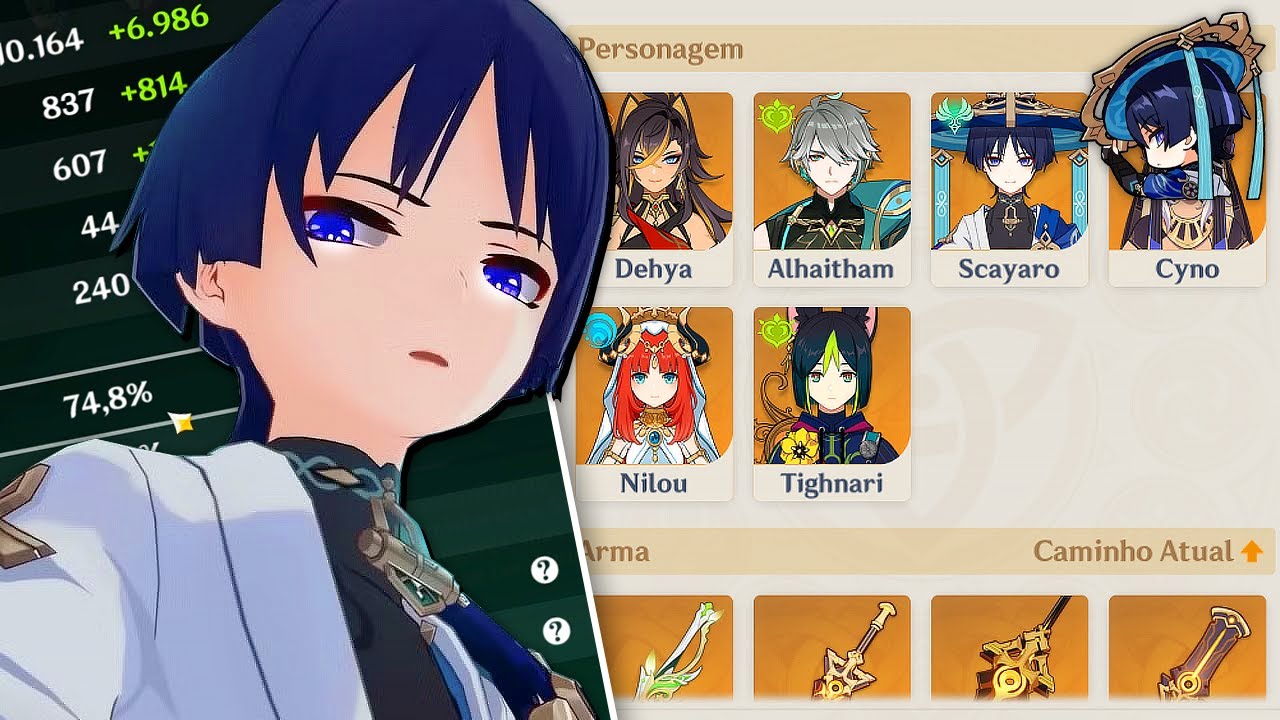 Enquanto todos estão Buildando Lauma e Nahida... EU BUILDEI DO 0 MEU NOVO SCARAMOUCHE 😎