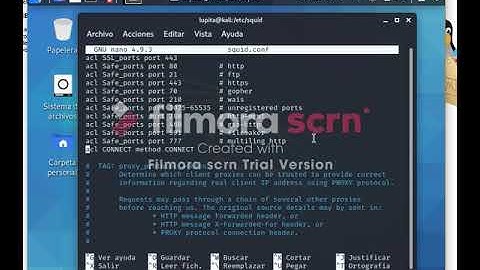CONFIGURACION PROXY SQUID KALI