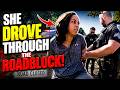 She Said "I'm Just Going to Work" Then Drove Straight Through a Police Roadblock | Bodycam