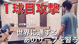 福岡春菜さんのアップダウンサーブを覚えたい('ω') 【卓球動画】