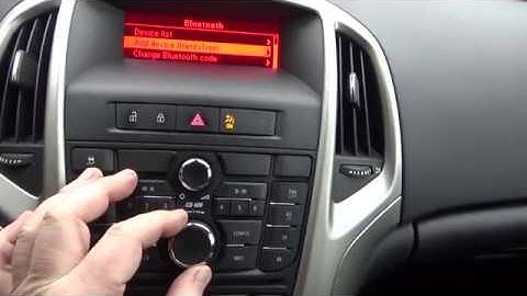how to pair / connect mobile phone with car stereo speakers bluetooth opel vauxhall astra j