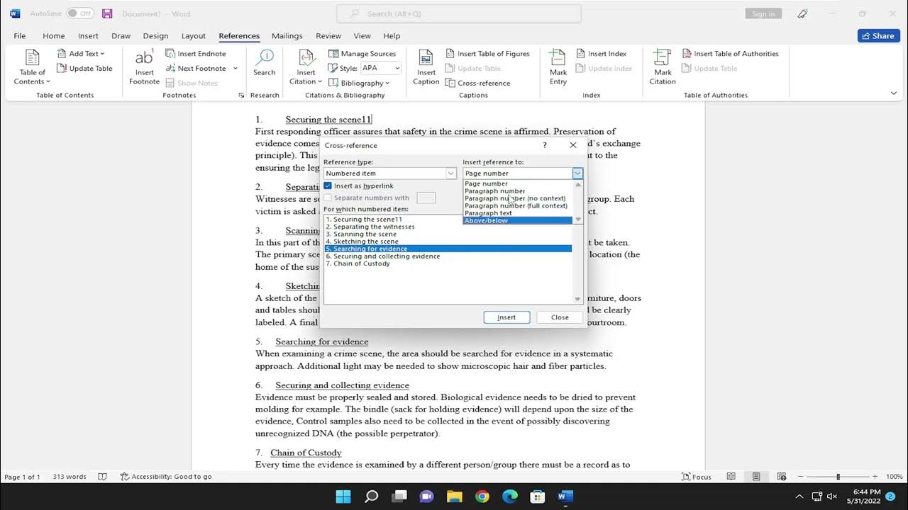 How to Make Cross References in Microsoft Word [Tutorial] - YouTube