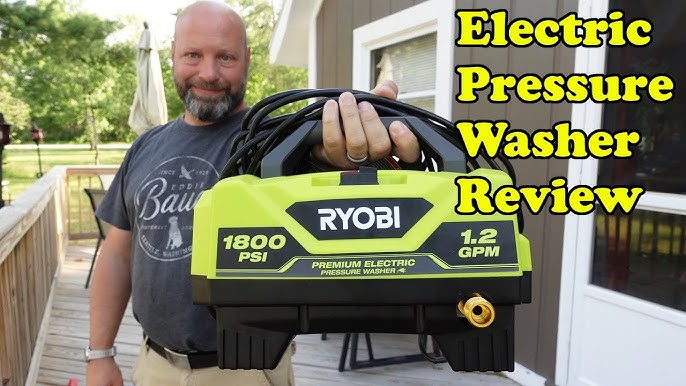 RYOBI Electric Pressure Washer 1800 PSI 1.2 GPM Cold Water Compact  Lightweight