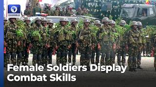 Army Day: Moment Female Soldiers Displayed Combat Skills, Courageous Fight Sequence