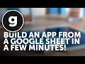 Building an App with Google Sheets and Glide